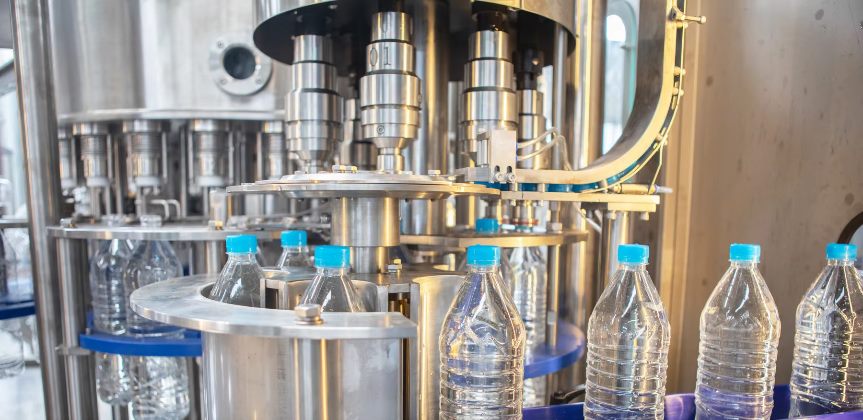 The Hush water bottling line
